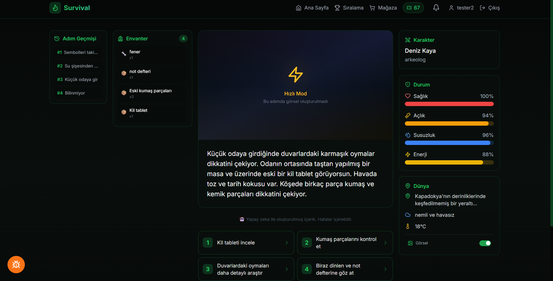 Survival Game Screenshot