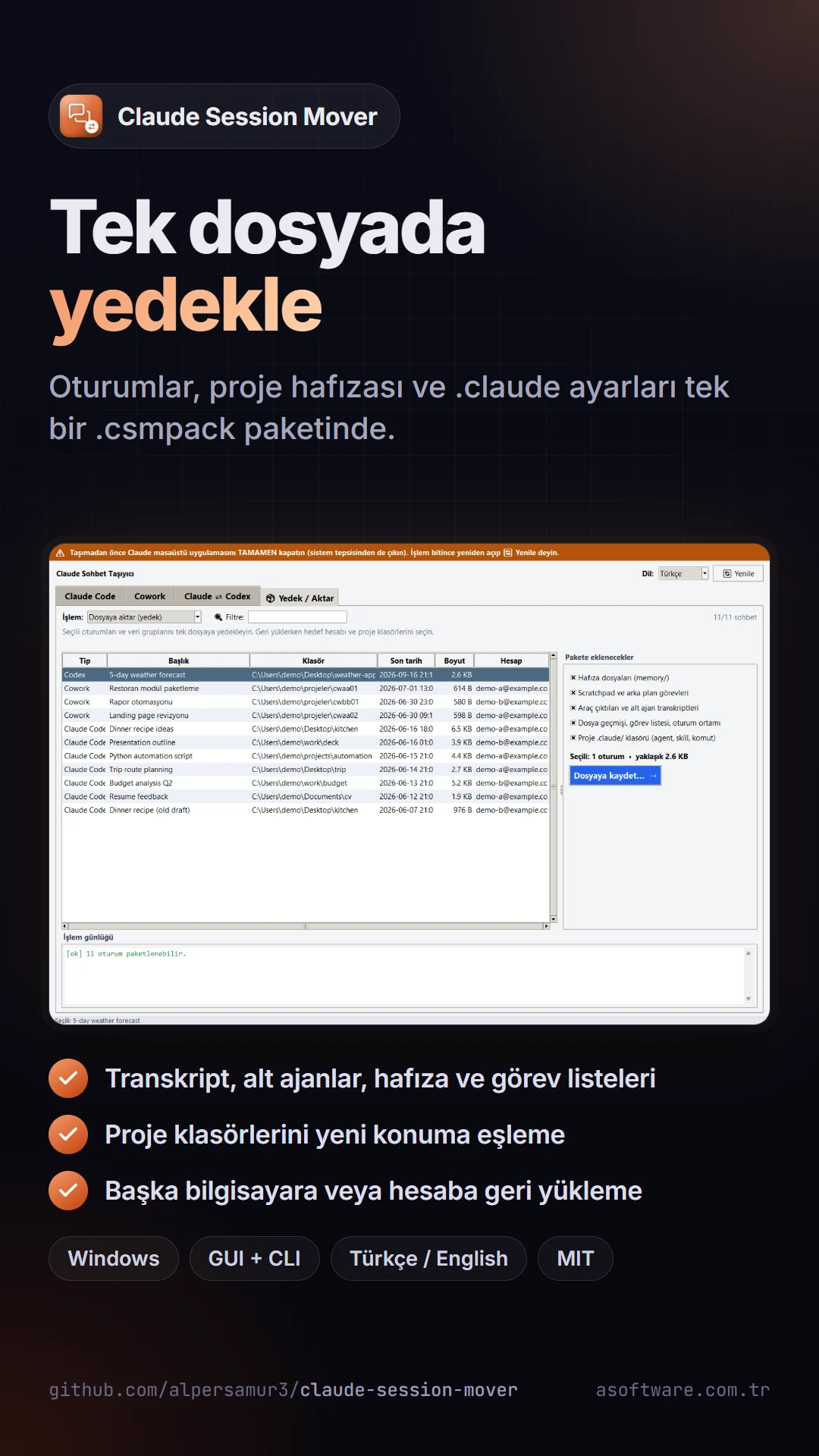 Claude Session Mover görüntü 3