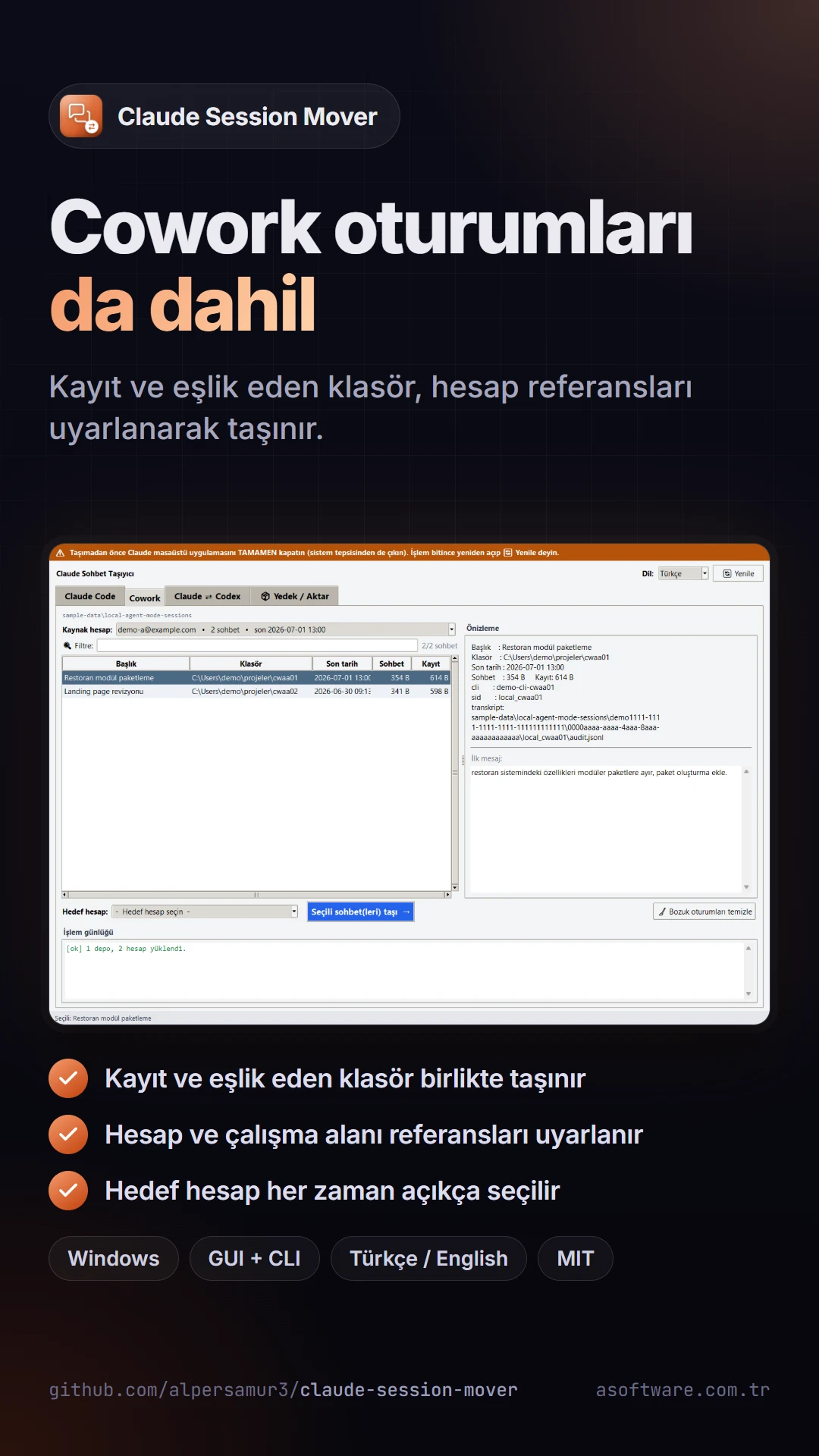 Claude Session Mover görüntü 4