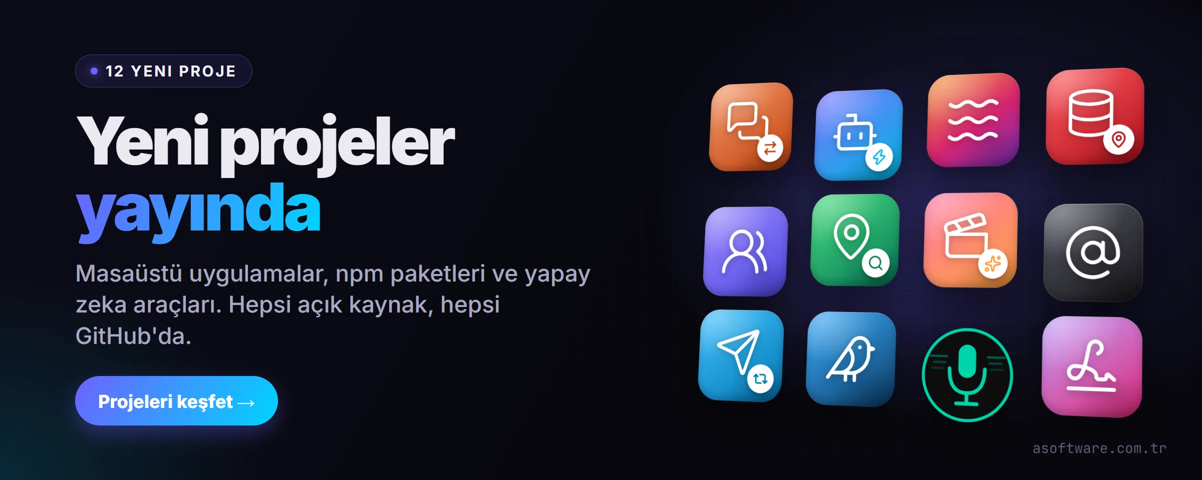 12 yeni proje yayında