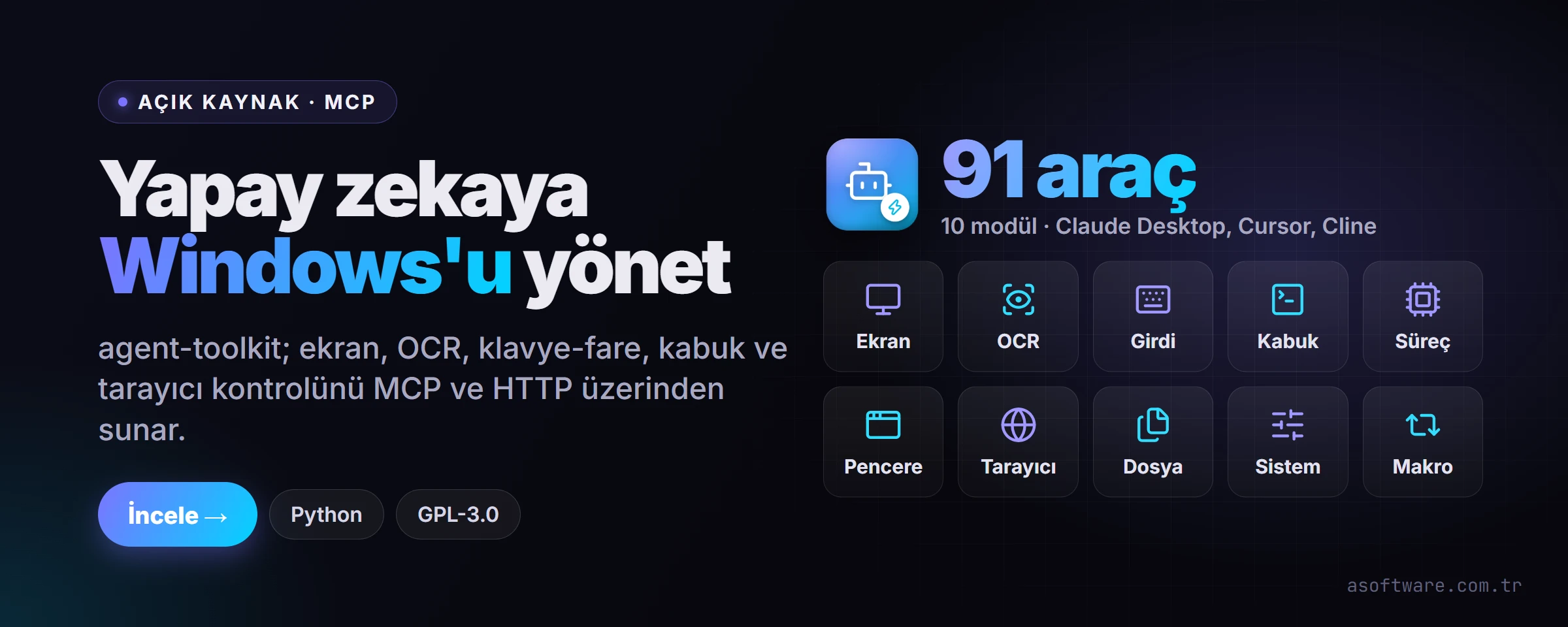 agent-toolkit: 91 araç, MCP ve HTTP