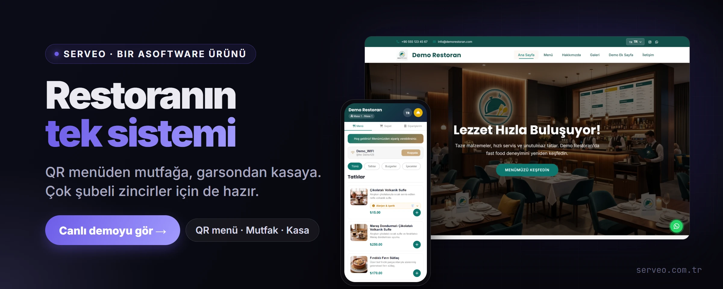 Serveo: restoran yönetim sistemi
